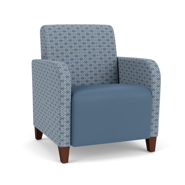 Lesro Siena Lounge Reception Guest Chair, Walnut, RS RainSong Back, MD Titan Seat, RS RainSong Panels SN1101 - main